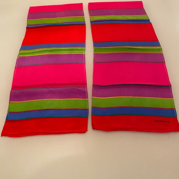 Vintage Liz Claibourne Bright Stripe Scarf, X2 - $25 each - Picture 1 of 5
